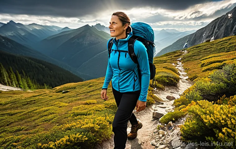 등산 초보자가 알아야 할 기본 규칙 - 2"
**Image Prompt 2: Dynamic Layering on a Mountain Trail**
"A vibrant, gender-neutral hiker in th...